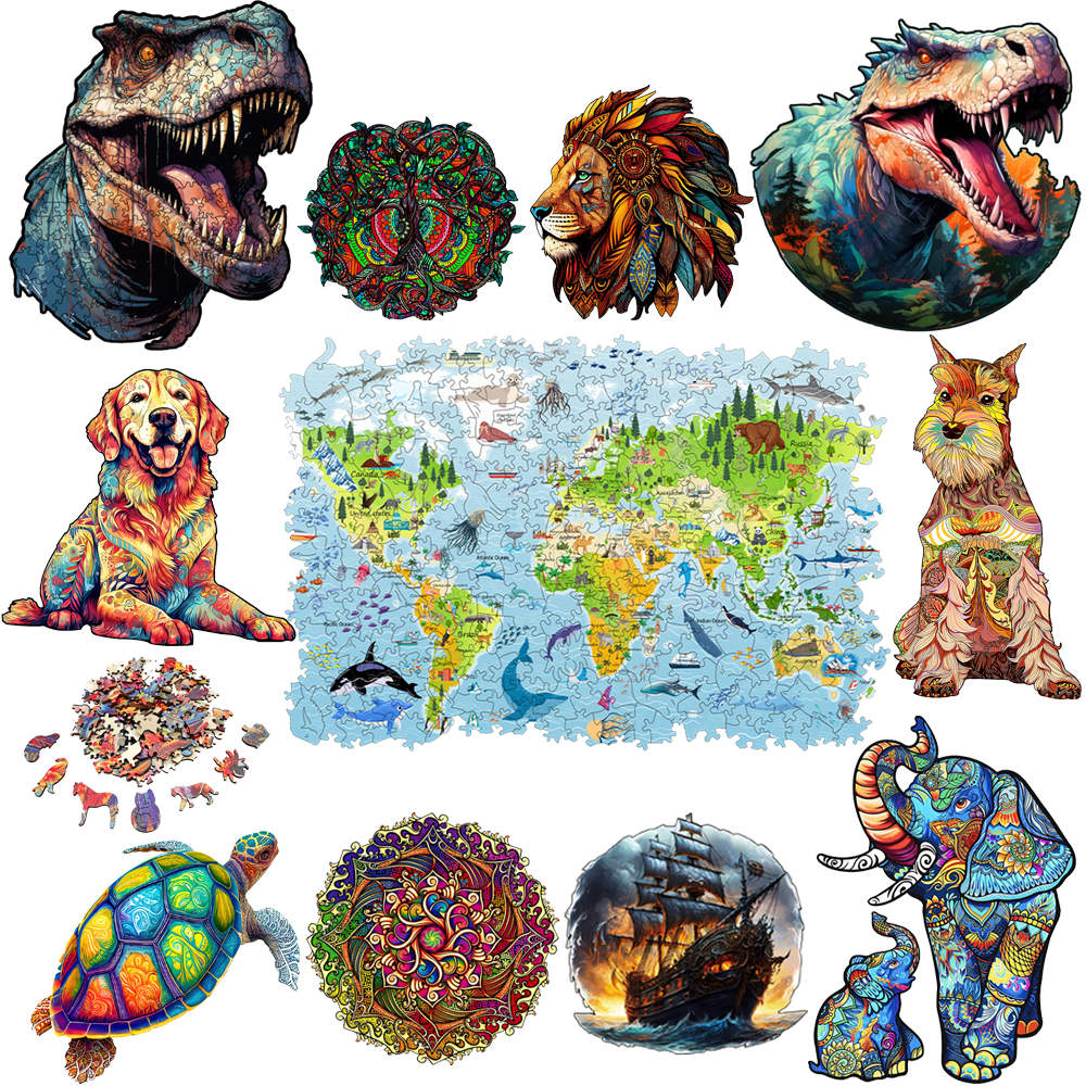 Diy quebra-cabeça de madeira p - Puzzle Map World avaliação e preço